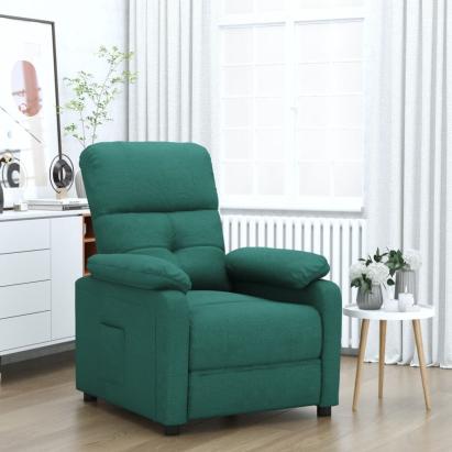 Fotoliu rabatabil, verde închis, material textil GartenMobel Dekor