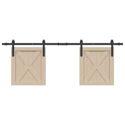 Set uși glisante pentru dulap 152,5 cm oțel carbon GartenMobel Dekor