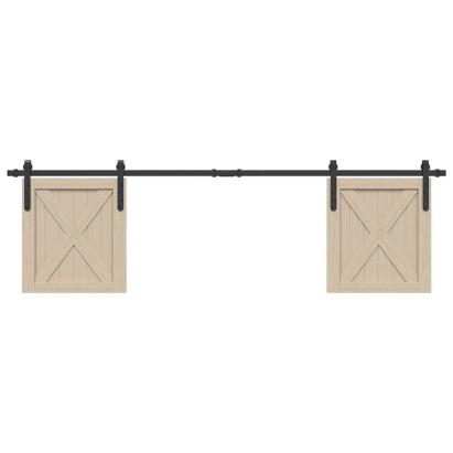 Set uși glisante pentru dulap 183 cm oțel carbon GartenMobel Dekor