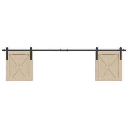 Set uși glisante pentru dulap 200 cm oțel carbon GartenMobel Dekor
