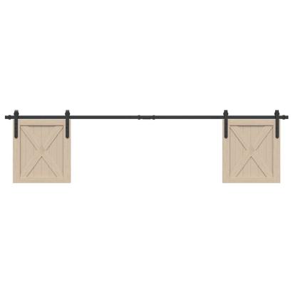 Set uși glisante pentru dulap 213 cm oțel carbon GartenMobel Dekor