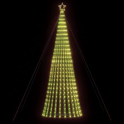 Con de lumină brad de Crăciun, 1028 LED-uri, alb cald, 403 cm GartenMobel Dekor