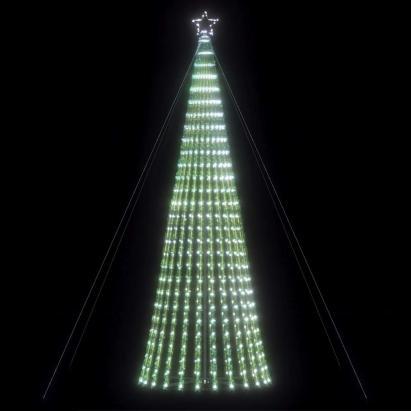Con de lumină brad de Crăciun, 1028 LED-uri, alb rece, 403 cm GartenMobel Dekor