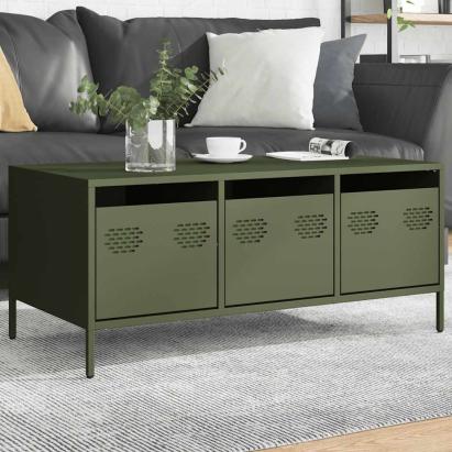 Măsuță cafea verde măsliniu oțel laminat la rece GartenMobel Dekor