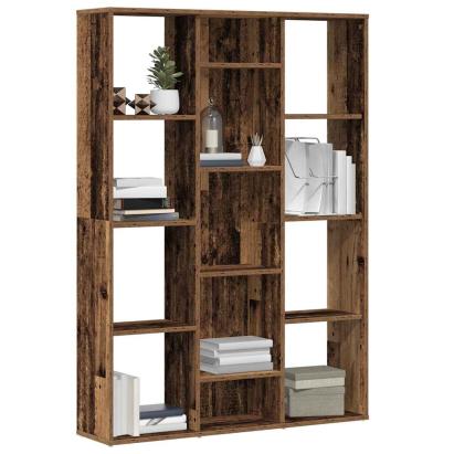 Separator cameră/Bibliotecă, Lemn vechi, 100x24x140 cm, PAL GartenMobel Dekor