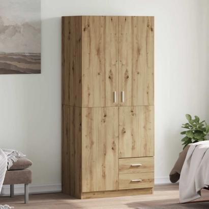 Șifonier, stejar artizanal, 80x52x180 cm, lemn prelucrat GartenMobel Dekor