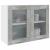 Dulap suspendat din sticlă gri beton 80x31x60 cm GartenMobel Dekor