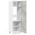 Dulap frigider, gri beton, 60 x 57 x 207 cm, lemn prelucrat GartenMobel Dekor