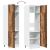 Dulap de frigider, Lemn vechi, 60x57x207 cm, lemn prelucrat GartenMobel Dekor