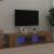 Dulap TV cu LED stejar artizanal 135x39x30 cm lemn prelucrat GartenMobel Dekor