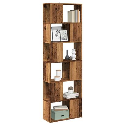 Bibliotecă/Separator de cameră, Lemn vechi, 60x24x186 cm GartenMobel Dekor