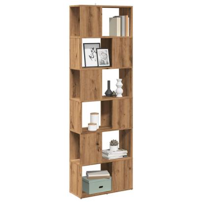 Bibliotecă/Separator de cameră, Stejar artizanal, 60x24x186 cm GartenMobel Dekor