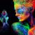 Set 7 culori vopsea glow uv neon, 25 ml/culoare, pentru corp si fata, pe baza de apa MultiMark GlobalProd