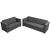 Set canapele, 2 piese, gri închis, material textil  GartenMobel Dekor