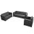 Set canapele, 3 piese, gri închis, material textil  GartenMobel Dekor