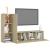 Set de dulapuri TV, 3 piese, stejar sonoma, lemn prelucrat GartenMobel Dekor