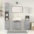 Set mobilier de baie, 3 piese, gri beton, lemn compozit GartenMobel Dekor