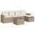 Set canapele de grădină cu perne, 6 piese, bej, poliratan GartenMobel Dekor