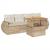 Set canapele de grădină cu perne, 5 piese, bej, poliratan GartenMobel Dekor
