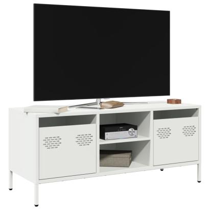 Dulap TV, alb, 101,5x39x43,5 cm, oțel laminat la rece GartenMobel Dekor