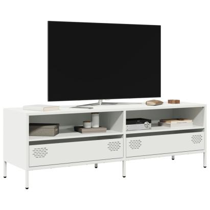 Dulap TV, alb, 135x39x43,5 cm, oțel laminat la rece GartenMobel Dekor