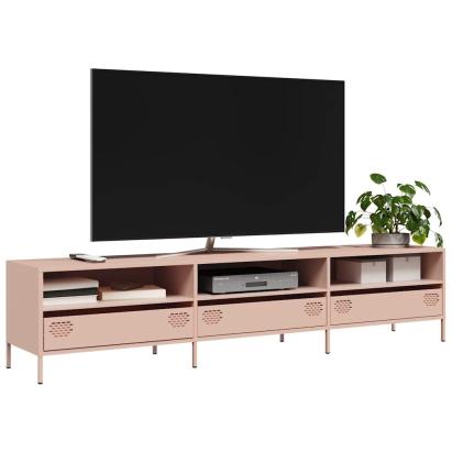 Dulap TV, roz, 202x39x43,5 cm, oțel laminat la rece GartenMobel Dekor