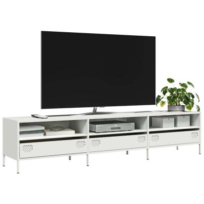 Dulap TV, alb, 202x39x43,5 cm, oțel laminat la rece GartenMobel Dekor