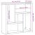 Raft de perete, lemn vechi, 45x16x45 cm, lemn prelucrat GartenMobel Dekor