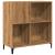Dulap discuri stejar artizanal 84,5x38x89 cm lemn prelucrat GartenMobel Dekor