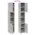 Dulap de baie, gri beton, 30x30x190 cm, lemn prelucrat GartenMobel Dekor