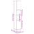 Dulap de baie, gri beton, 30x30x190 cm, lemn prelucrat GartenMobel Dekor