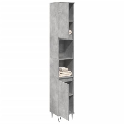 Dulap de baie, gri beton, 30x30x190 cm, lemn prelucrat GartenMobel Dekor