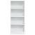 Bibliotecă, alb extralucios, 60x24x143 cm, lemn prelucrat GartenMobel Dekor