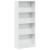 Bibliotecă, alb extralucios, 60x24x143 cm, lemn prelucrat GartenMobel Dekor