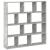 Raft cubic perete cu 12 compartimente gri beton lemn prelucrat GartenMobel Dekor