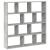 Raft cubic perete cu 12 compartimente gri beton lemn prelucrat GartenMobel Dekor