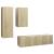 Set dulapuri TV, 4 piese, stejar sonoma, lemn prelucrat GartenMobel Dekor