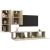 Set de dulapuri TV, 4 piese, stejar sonoma, lemn prelucrat GartenMobel Dekor