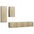Set de dulapuri TV, 4 piese, stejar sonoma, lemn prelucrat GartenMobel Dekor