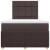 Pat box spring cu saltea, maro închis, 120x190 cm, textil GartenMobel Dekor