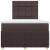 Pat box spring cu saltea, maro închis, 120x190 cm, textil GartenMobel Dekor