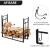 Suport lemne semineu pentru interior/exterior, metalic, negru, cu 4 accesorii, 2 carlige detasabile, 84x33x76 cm GartenVIP DiyLine
