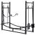 Suport lemne semineu pentru interior/exterior, metalic, negru, cu 4 accesorii, 2 carlige detasabile, 84x33x76 cm GartenVIP DiyLine