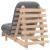 Canapea futon cu saltea, 60x206x11 cm, lemn masiv de pin GartenMobel Dekor