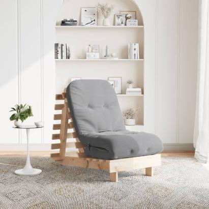 Canapea futon cu saltea, 60x206x11 cm, lemn masiv de pin GartenMobel Dekor