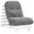 Canapea futon cu saltea, alb, 60x206x11 cm, lemn masiv de pin GartenMobel Dekor