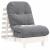 Canapea futon cu saltea, alb, 60x206x11 cm, lemn masiv de pin GartenMobel Dekor