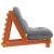Canapea futon cu saltea, maro, 60x206x11 cm, lemn masiv de pin GartenMobel Dekor