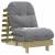 Canapea futon cu saltea, 60x206x11 cm, lemn de pin tratat GartenMobel Dekor