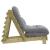 Canapea futon cu saltea, 60x206x11 cm, lemn de pin tratat GartenMobel Dekor